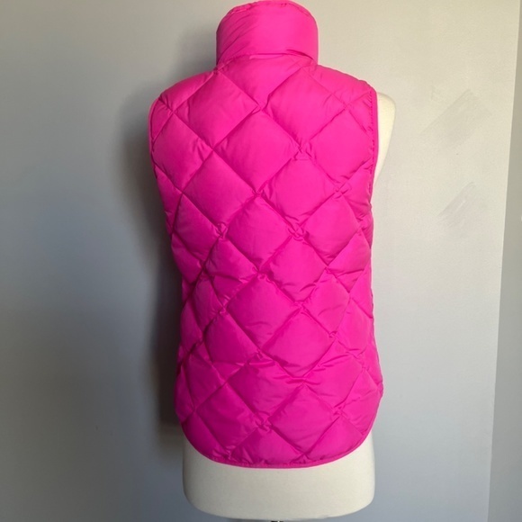 J Crew Hot‎ Pink Quilted Zip Excursion Puffer Vest XS - Picture 6 of 9